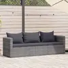 Image de vidaXL Salon de jardin - 3 pcs Gris