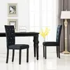 Image de VidaXL Chaise Velours Noir Set de 2