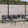 Image de vidaXL Lit de jardin - Gris résine tressée