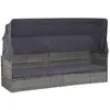 Image de vidaXL Lit de Jardin avec Auvent - Gris