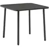 Image de vidaXL Table de jardin 80x80x72 cm - Gris foncé
