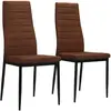 Image de vidaXL lot de 2 chaises - Marron
