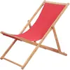 Image de vidaXL Chaise pliable de plage rouge