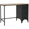 Image de vidaXL Bureau à piédestal unique - Bois de sapin