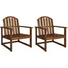 Image de vidaXL Chaises de jardin - Lot de 2 - Bois d'acacia solide