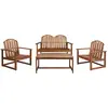 Image de vidaXL Salon de jardin 4 pcs - Bois d'acacia