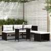 Image de vidaXL Salon de jardin 4 pcs marron