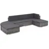Image de vidaXL Salon de jardin 6 pcs résine tressée gris