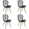 Image de VidaXL Chaises à manger - Noir Rotin - Lot de 4