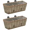 Image de vidaXL Jardinière de Balcon 2 pcs Osier