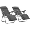 Image de vidaXL Chaises pliables de jardin et coussins - Gris