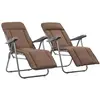 Image de vidaXL Chaises de jardin pliables - Lot de 2, Marron