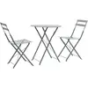Image de vidaxl Mobilier bistro 3 pcs acier Gris