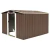 Image de vidaXL Abri de jardin 257x298x178 cm - Métal Marron