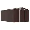Image de vidaXL Abri de Jardin en Métal - 257x392x181 cm - Marron