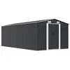 Image de vidaXL Abri de jardin 257x489x181 cm - Métal Anthracite