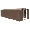 Image de vidaXL Abri de Jardin en Métal - 257x580x181 cm - Marron