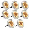 Image de vidaXL Lampe Solaire Sol 8 pcs Blanc Chaud