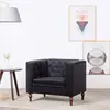 Image de vidaXL Fauteuil en velours - Noir