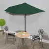 Image de vidaXL Parasol de balcon avec mât en aluminium Vert 270x144 cm Demi