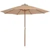 Image de VIDAXL Parasol de jardin 300 cm - Taupe