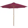 Image de vidaXL Parasol bois 300 cm - Bordeaux