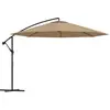 Image de VidaXL Parasol Déporté Taupe 350 cm