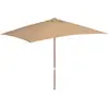 Image de vidaXL Parasol extérieur - Taupe 200x300 cm