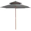 Image de VIDAXL Parasol en bois - Anthracite