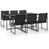 Image de vidaXL Ensemble à manger d'extérieur 7 pcs - Résine