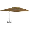 Image de vidaXL Parasol de jardin 400x300 cm Taupe