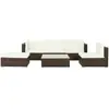 Image de vidaXL Salon de jardin 6 pcs - Marron