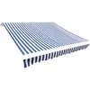 Image de vidaXL Tissu auvent 500x300 cm Bleu/Blanc