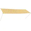 Image de vidaXL Auvent Rétractable 350x150 cm Jaune/Blanc