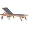 Image de vidaXL chaise longue teck pliable