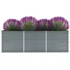 Image de vidaXL Lit Surélevé de Jardin Gris