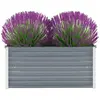 Image de vidaXL Lit surélevé de jardin Gris