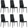 Image de VidaXL Chaise similicuir - Lot de 6 - Noir