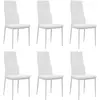 Image de vidaXL Lot de 6 chaises - Blanc