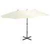 Image de vidaXL Parasol d'extérieur Aluminium 460x270 cm Sable