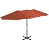 Image de vidaXL Parasol avec poteau aluminium