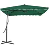 Image de VidaXL Parasol d'extérieur avec mât en acier - 250 cm - Vert