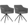 Image de VIDAXL Chaises pivotantes gris clair tissu