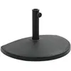 Image de VidaXL Socle demi-rond de parasol - Noir