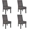 Image de VidaXL Lot de 4 Chaises Rotin Kubu Marron