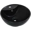 Image de vidaXL Lavabo avec trop-plein 46,5 x 18 cm Céramique Noir