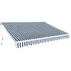 Image de Auvent manuel pliable 350 cm Bleu et blanc