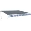 Image de vidaXL Auvent pliable 400 cm Bleu/blanc