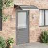 Image de vidaXL Auvent de porte PC 120x100 cm - Noir