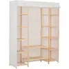 Image de VidaXL Garde-robe Blanc - 135x40x170 cm Tissu